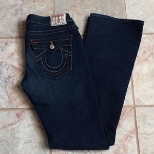 TRUE RELIGION JEANS DARK DENIM STRETCH BOOT CUT